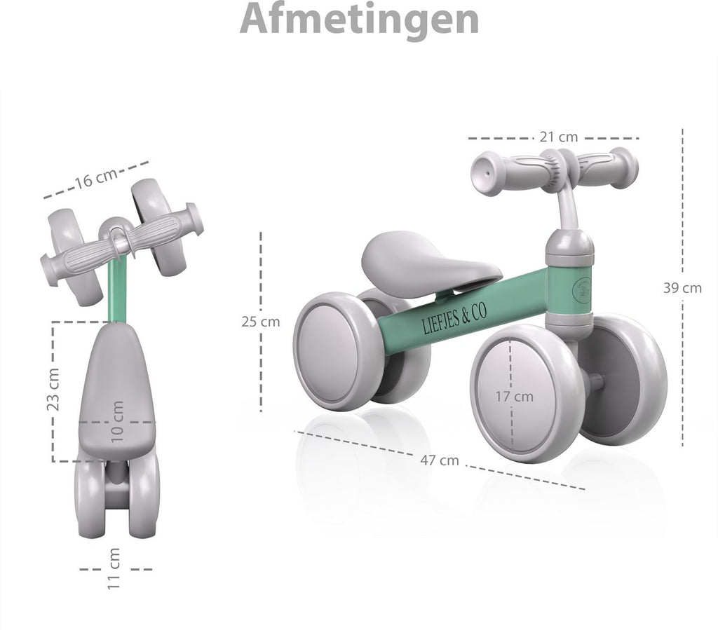 Liefjes & Co Loopfiets / Driewieler vanaf 1 Jaar Salliegroen