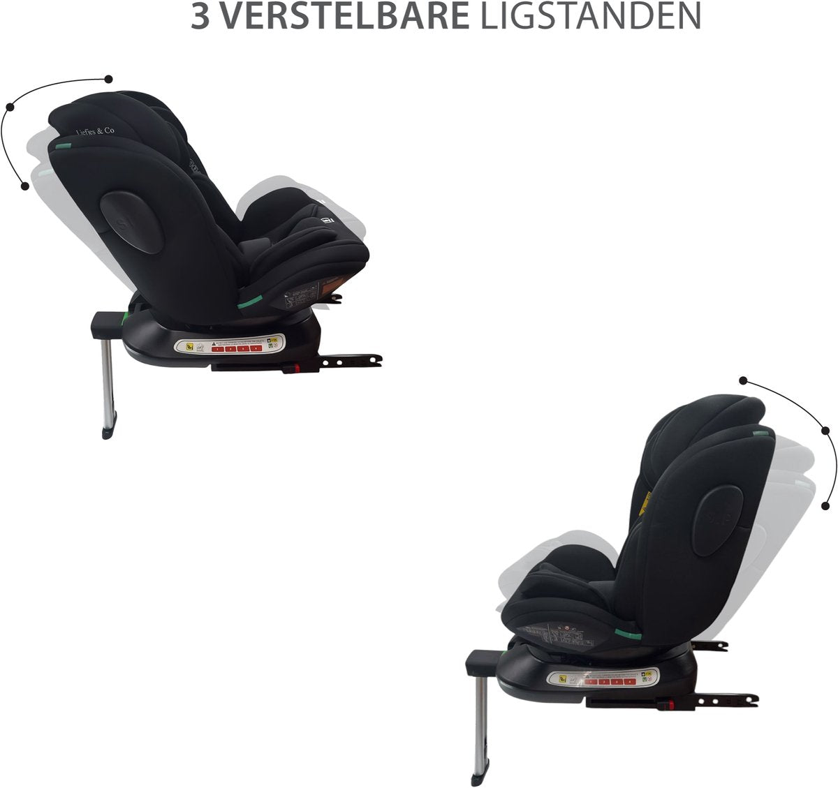 Liefjes & Co Growsafe Autostoel – i-Size 4-in-1 – 360° Draaibaar – ISOFIX & Steunpoot – Groep 0/1/2/3 (40–150 cm)