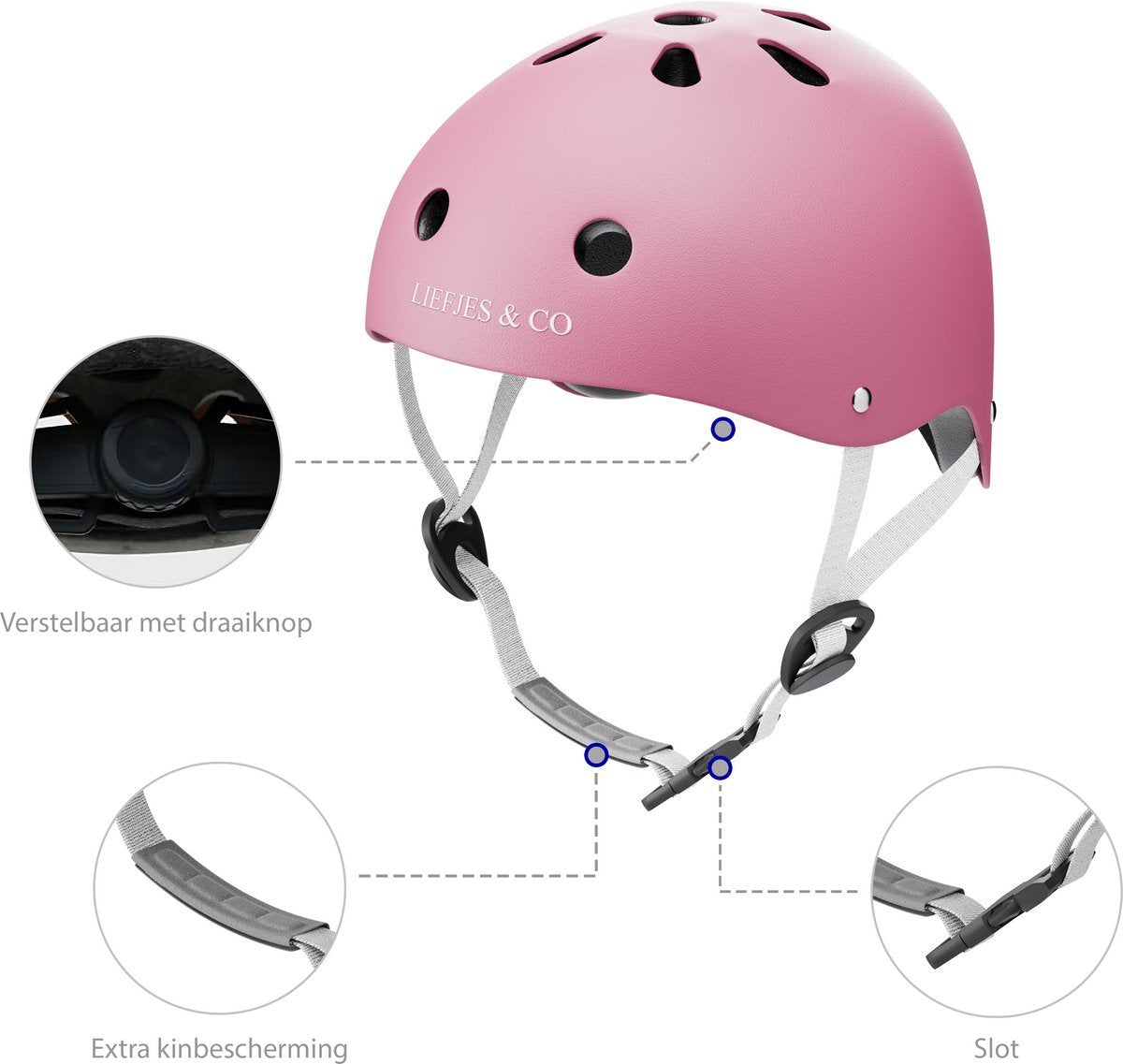 Liefjes & Co Loopfiets / Driewieler Vanaf 1 Jaar Met Helm Pastelroze