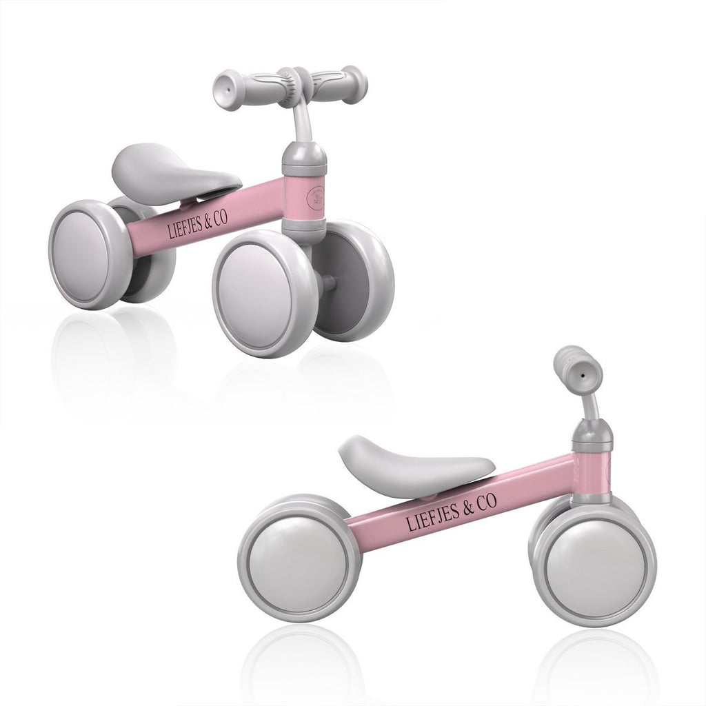 Liefjes & Co Loopfiets / Driewieler Vanaf 1 Jaar Met Helm Pastelroze