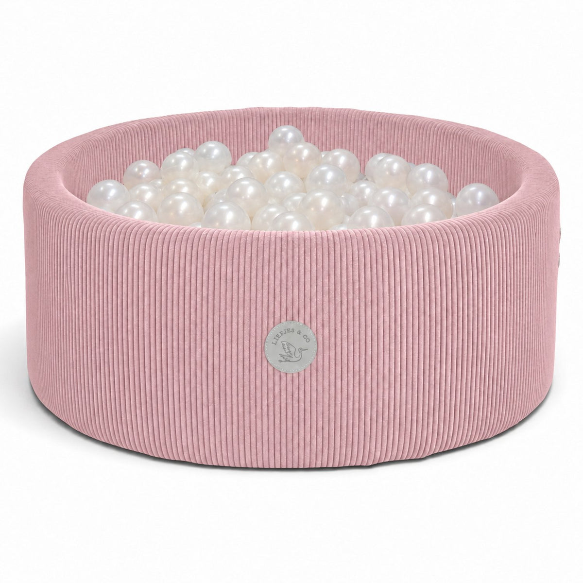 Liefjes & Co Corduroy Roze Ballenbak Met 200 Ballen – Baby & Kinder Ballenbad – Zacht Foam – Speelgoed