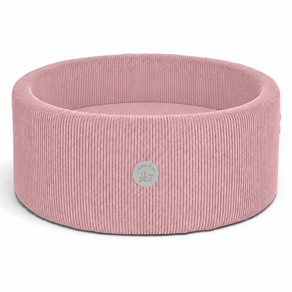 Liefjes & Co Corduroy Roze Ballenbak Met 200 Ballen – Baby & Kinder Ballenbad – Zacht Foam – Speelgoed