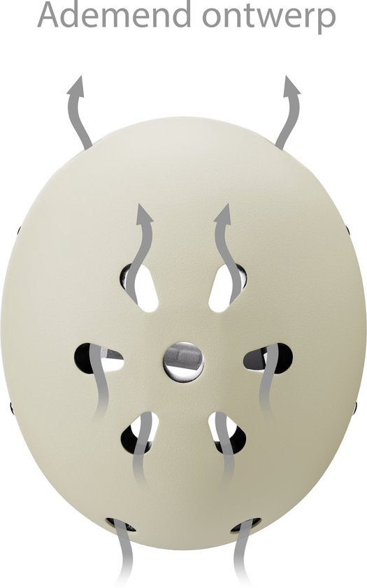 Liefjes & Co Kinderstep – Met Kinderhelm - Lichtgevende Wielen – Vanille Beige