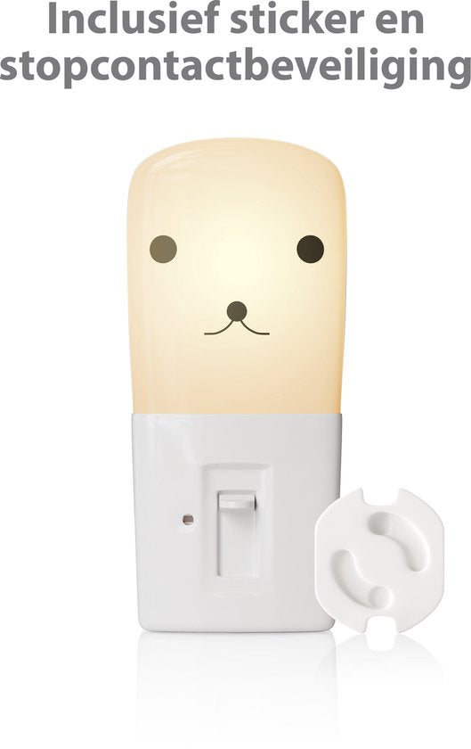 Liefjes & Co Nachtlampje Kinderen Dimbaar - Baby - Automatische Lichtsensor - Met Stopcontactbeschermers - 2 Stuks
