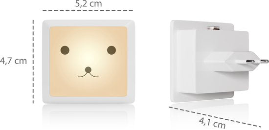 Liefjes & Co Nachtlampje Kinderen - Baby - Automatische Lichtsensor - Met Stopcontactbeschermers - 2 Stuks