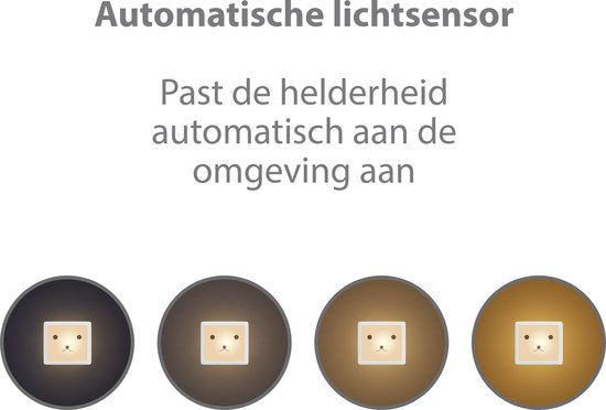 Liefjes & Co Nachtlampje Kinderen - Baby - Automatische Lichtsensor - Met Stopcontactbeschermers - 2 Stuks