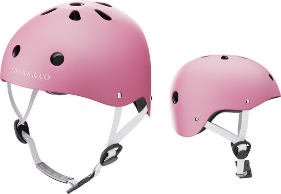 Liefjes & Co Kinderstep – Met Kinderhelm - Lichtgevende Wielen – Pastelroze