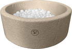 Liefjes & Co Piscine à balles ronde Teddy Beige avec 200 balles sans BPA – Piscine à balles pour bébés et enfants – Mousse souple – Jouet