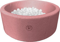 Liefjes & Co Teddy Pink Ballenbak Rond met 200 BPA-vrije Ballen – Baby & Kinder Ballenbad – Zacht Foam – Speelgoed