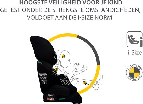 Liefjes & Co Moveup Autostoel – i-Size – Groep 2/3 (100–150 cm) Memory Foam - Afstelbare hoofdsteun - Booster