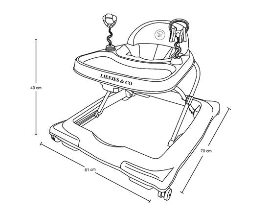 Liefjes & Co Loopstoel - Babywalker Zwart