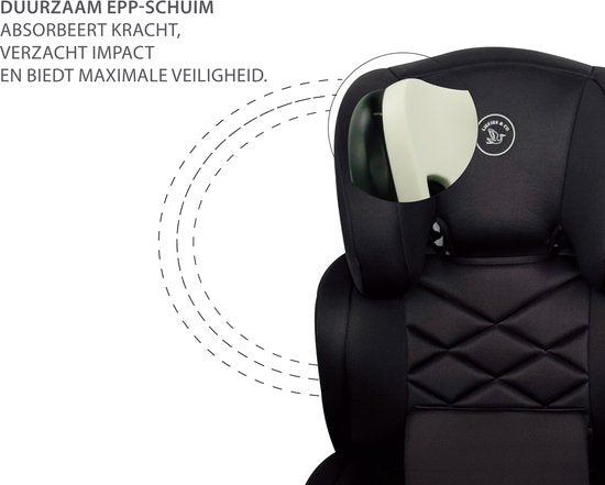 Liefjes & Co Moveup Autostoel – i-Size – Groep 2/3 (100–150 cm) Memory Foam - Afstelbare hoofdsteun - Booster