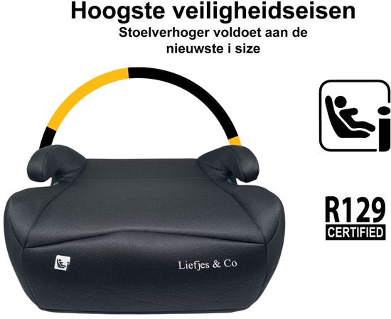 Liefjes & Co Autostoel iSize - Booster Isofix - Zitverhoger Isofix - 125 / 150 cm