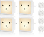 Liefjes & Co Nachtlampje Kinderen - Baby - Automatische Lichtsensor - Met Stopcontactbeschermers - 4 Stuks