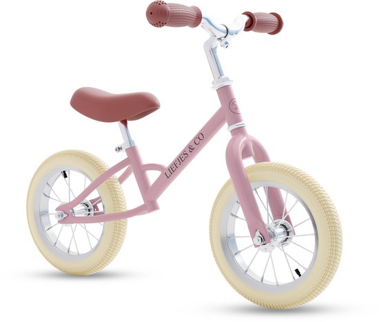 Liefjes & Co Loopfiets - 12 Inch - Pastelroze - 2-4 jaar