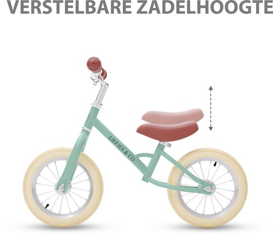 Liefjes & Co Loopfiets - 12 Inch - Saliegroen - 2-4 jaar