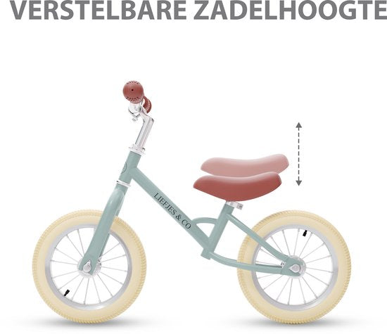 Liefjes & Co Loopfiets - 12 Inch - Pastelblauw - 2-4 jaar