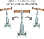 Liefjes & Co Kinderstep – Met Kinderhelm - Lichtgevende Wielen – Pastelblauw