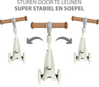 Liefjes & Co Kinderstep – Met Kinderhelm - Lichtgevende Wielen – Vanille Beige