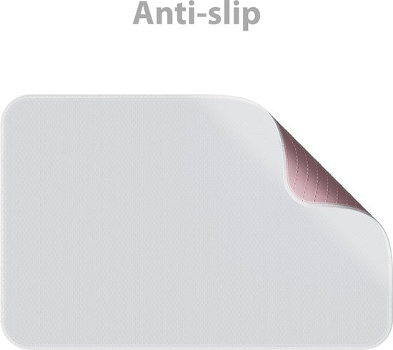 Liefjes & Co - Matrasbeschermer - Wasbare Onderleggers - Anti Slip - Bedbeschermer - Matrasonderlegger - Roze 132x86CM