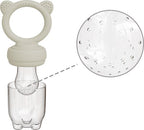 Liefjes & Co Fruitspeen & IJsblokjesvorm - Baby Speen met Bijtring - BPA-vrij Siliconen - 3 Speenmaten S/M/L - Beige