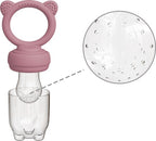 Liefjes & Co Fruitspeen & IJsblokjesvorm - Baby Speen met Bijtring - BPA-vrij Siliconen - 3 Speenmaten S/M/L - Pastelroze