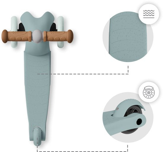 Liefjes & Co Kinderstep – 3-wielen Step - Met Lichtgevende Wielen – 2-6 jaar – Pastelblauw