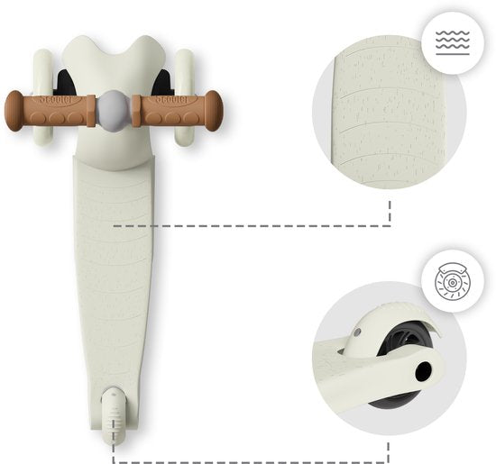 Liefjes & Co Kinderstep – 3-wielen Step - Met Lichtgevende Wielen – 2-6 jaar – Vanille Beige