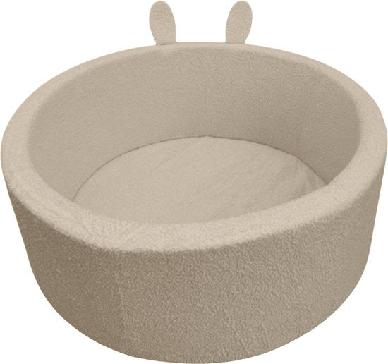 Liefjes & Co Fluffy Beige Konijn Ballenbak Met 200 Ballen – Baby & Kinder Ballenbad – Zacht Foam – Speelgoed