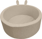 Liefjes & Co Fluffy Beige Konijn Ballenbak Met 200 Ballen – Baby & Kinder Ballenbad – Zacht Foam – Speelgoed