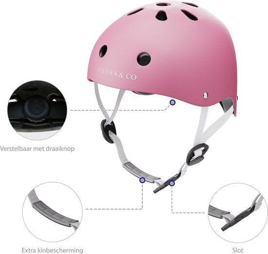 Liefjes & Co Loopfiets / Driewieler Vanaf 1 Jaar Met Helm Pastelroze