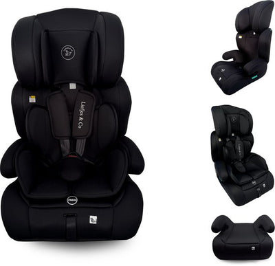 Liefjes & Co Varioseat Autostoel – i-Size – Groep 1/2/3 (76–150 cm) Memory Foam - Afstelbare hoofdsteun - Booster