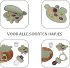 Liefjes & Co Fruitspeen & IJsblokjesvorm - Baby Speen met Bijtring - BPA-vrij Siliconen - 3 Speenmaten S/M/L - Sage Groen