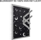 Liefjes & Co Portable Blackout Star Curtain – Verduisteringsgordijn met Zuignappen – Geschikt voor Ramen tot 130×200 cm