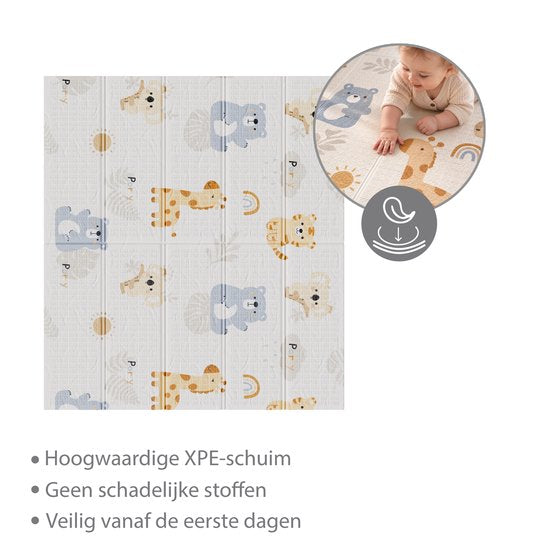 Liefjes & Co Speelmat Baby - Speelkleed Baby 180x200x1,5 cm – XPE Foam Speelkleed – Dubbelzijdige - Opvouwbaar