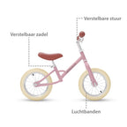 Liefjes & Co Loopfiets - 12 Inch - Pastelroze - 2-4 jaar