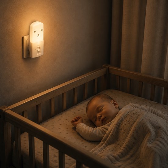 Liefjes & Co Nachtlampje Kinderen Dimbaar - Baby - Automatische Lichtsensor - Met Stopcontactbeschermers - 2 Stuks