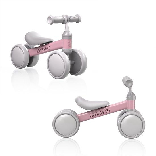Liefjes & Co Loopfiets / Driewieler Vanaf 1 Jaar Met Helm Pastelroze