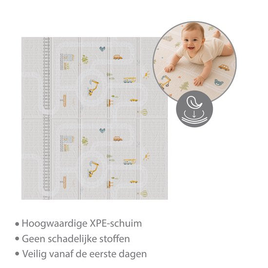 Liefjes & Co Speelmat Baby - Speelkleed Baby 180x200x1,5 cm – XPE Foam Speelkleed – Dubbelzijdige Opvouwbare Kruipmat