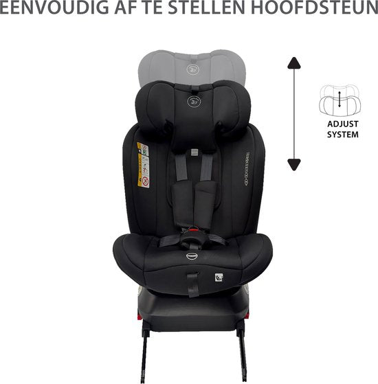 Liefjes & Co Growsafe Autostoel – i-Size 4-in-1 – 360° Draaibaar – ISOFIX & Top Tether – Groep 0/1/2/3 (40–150 cm)