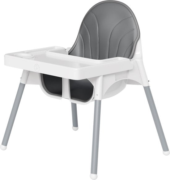 Liefjes & Co Kinderstoel - Eetstoel Baby – Inclusief Kussen – Verstelbare Baby Eetstoel – 2 in 1 & Peuterstoel – Wit