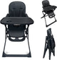 Chaise haute pour enfant Liefjes & Co – Chaise de repas pour bébé – Coussin inclus – Chaise haute bébé pliable – Chaise pour tout-petit – Noir