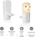 Liefjes & Co Nachtlampje Kinderen Dimbaar - Baby - Automatische Lichtsensor - Met Stopcontactbeschermers - 4 Stuks