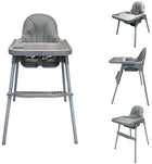 Liefjes & Co High Chair - Baby Feeding Chair – Includes Cushion – Adjustable Baby High Chair – 2-in-1 & Toddler Chair – Grey