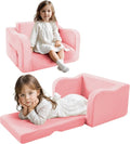 Liefjes & Co Teddy 2 in 1 Sofa - Kinderfauteuils - Kinderstoel - Kindersofa - Roze