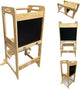 Liefjes & Co 4-in-1 Montessori Leertoren – Keukentoren, Kindertrap, Tekenbord & Speeltafel – FSC® Hout
