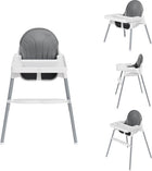 Liefjes & Co Kinderstoel - Eetstoel Baby – Inclusief Kussen – Verstelbare Baby Eetstoel – 2 in 1 & Peuterstoel – Wit
