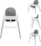Liefjes & Co Kinderstoel - Eetstoel Baby – Inclusief Kussen – Verstelbare Baby Eetstoel – 2 in 1 & Peuterstoel – Wit