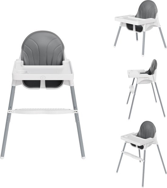 Liefjes & Co Kinderstoel - Eetstoel Baby – Inclusief Kussen – Verstelbare Baby Eetstoel – 2 in 1 & Peuterstoel – Wit