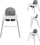 Chaise haute Liefjes & Co – Chaise de repas pour bébé – Coussin inclus – Chaise haute réglable – 2 en 1 et chaise pour tout-petit – Blanc